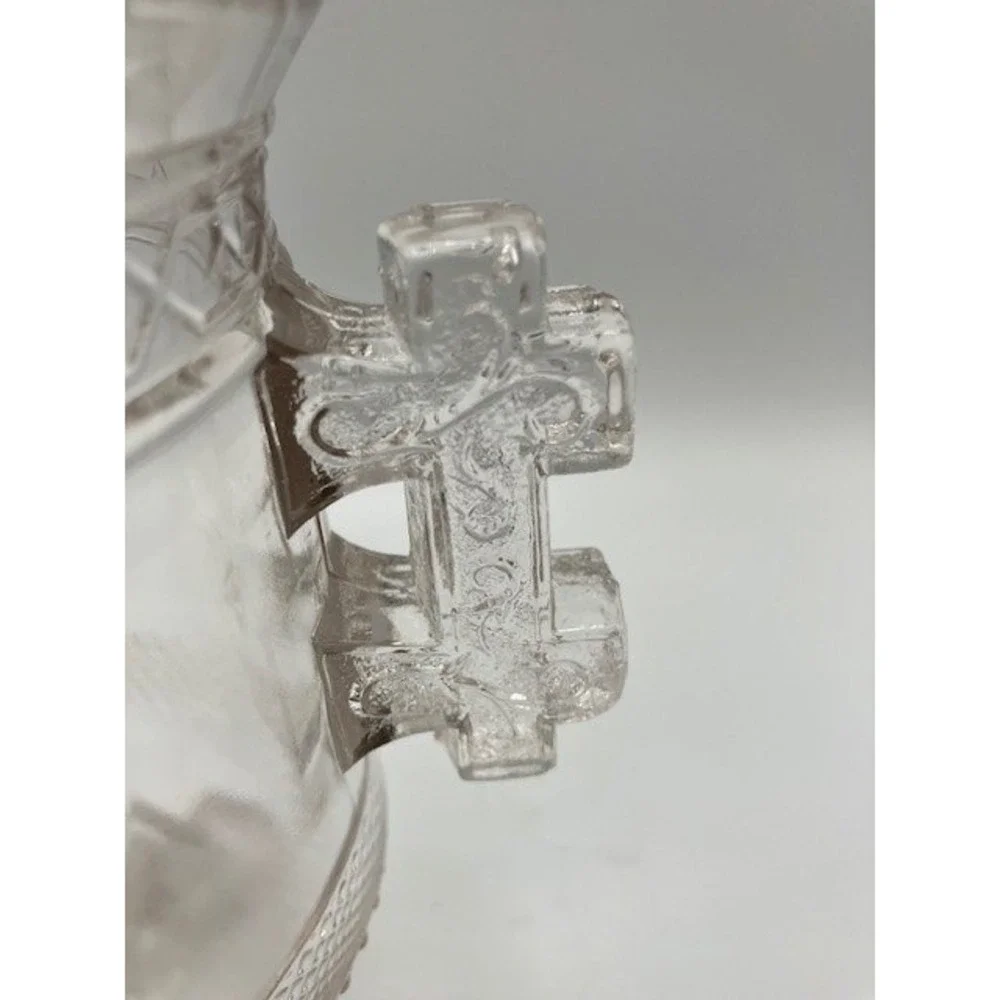 Vintage Clear Pattern Glass LaBelle Queen Anne 3 Footed Sugar‎ Bowl 6